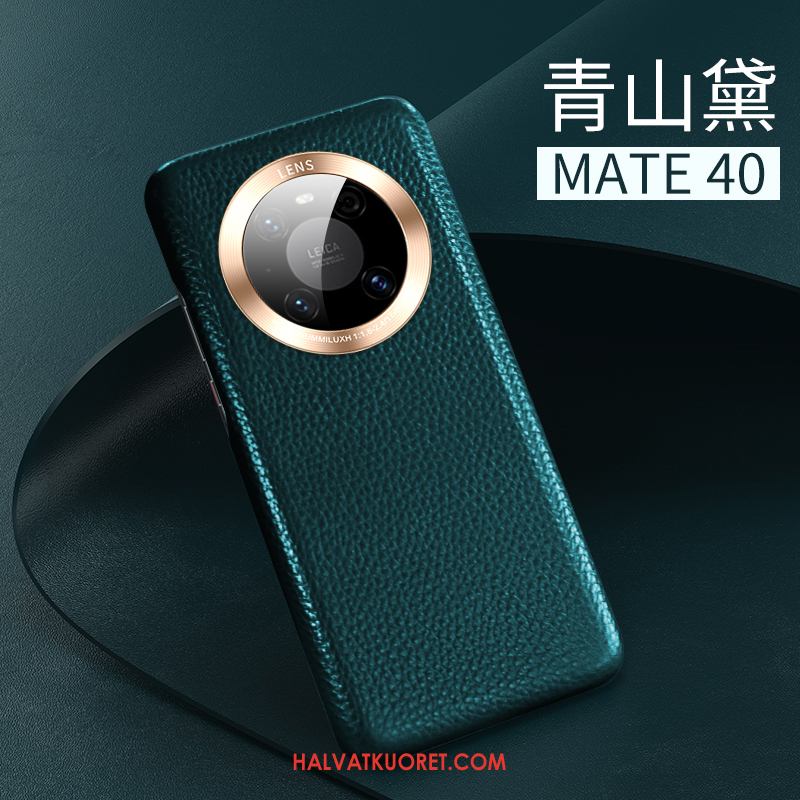 Huawei Mate 40 Kuoret Puhelimen Aito Nahka Ohut, Huawei Mate 40 Kuori Murtumaton Punainen