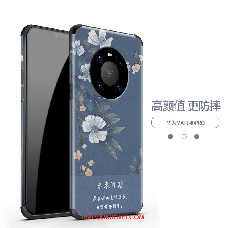 Huawei Mate 40 Pro Kuoret Mulberry Silkki Puhelimen Kohokuviointi, Huawei Mate 40 Pro Kuori Kukka Kukkakuvio