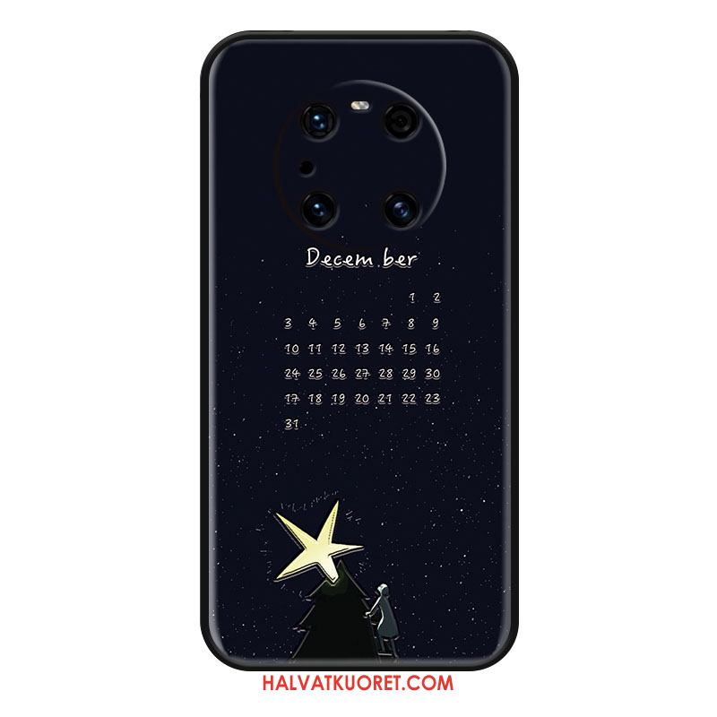 Huawei Mate 40 Pro Kuoret Murtumaton Musta Kohokuviointi, Huawei Mate 40 Pro Kuori Tähti Trendi