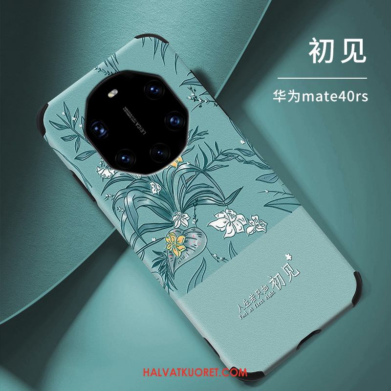 Huawei Mate 40 Rs Kuoret Kotelo Kevyt Kukkakuvio, Huawei Mate 40 Rs Kuori Mulberry Silkki Trendi