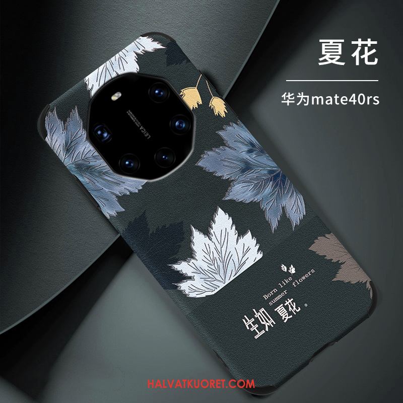 Huawei Mate 40 Rs Kuoret Kotelo Kevyt Kukkakuvio, Huawei Mate 40 Rs Kuori Mulberry Silkki Trendi