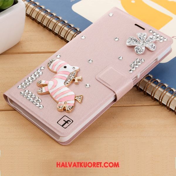 Huawei Mate 8 Kuoret Nahkakotelo Puhelimen Rhinestone Inlay, Huawei Mate 8 Kuori Punainen Trendi