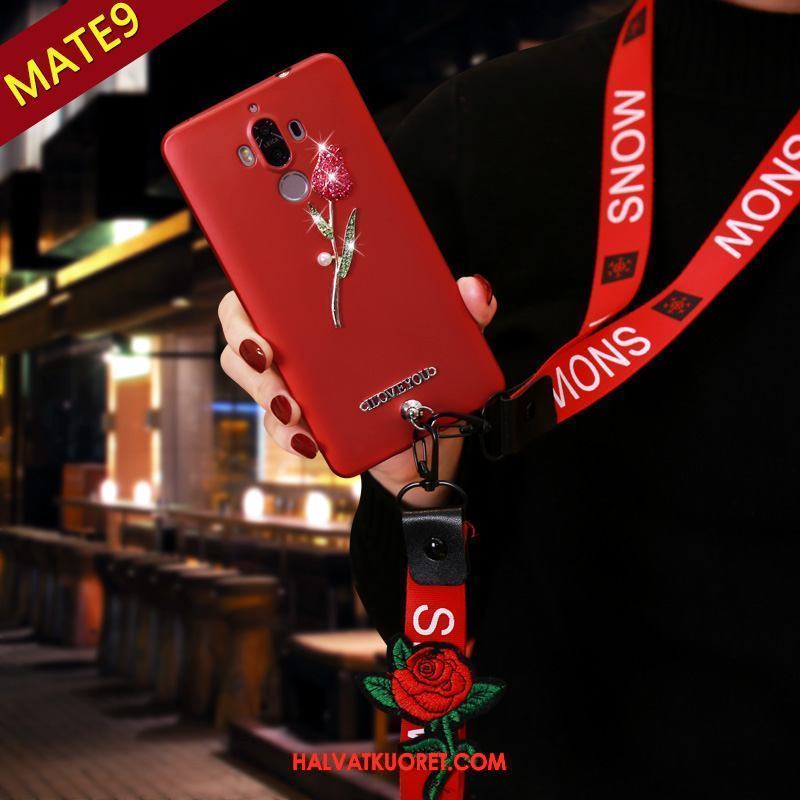 Huawei Mate 9 Kuoret Kotelo Ripustettavat Koristeet Rhinestone Inlay, Huawei Mate 9 Kuori Ripustettava Kaula