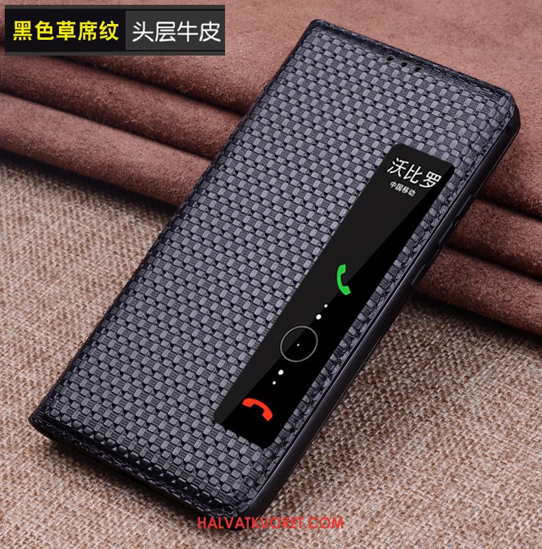 Huawei Mate Rs Kuoret Kukkakuvio Aito Nahka, Huawei Mate Rs Kuori Suojaus Horrostila Braun