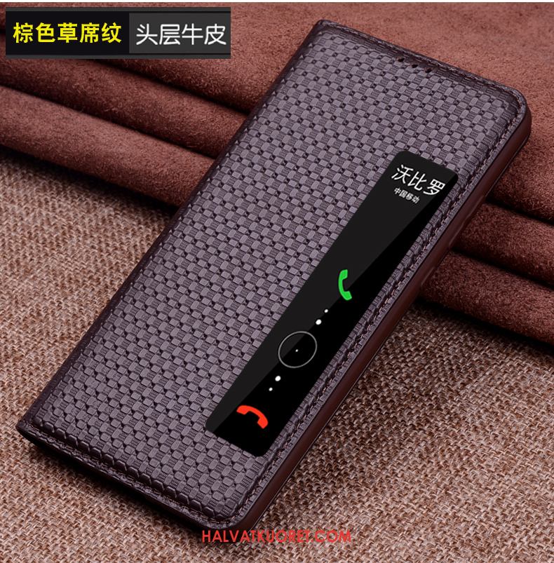 Huawei Mate Rs Kuoret Kukkakuvio Aito Nahka, Huawei Mate Rs Kuori Suojaus Horrostila Braun