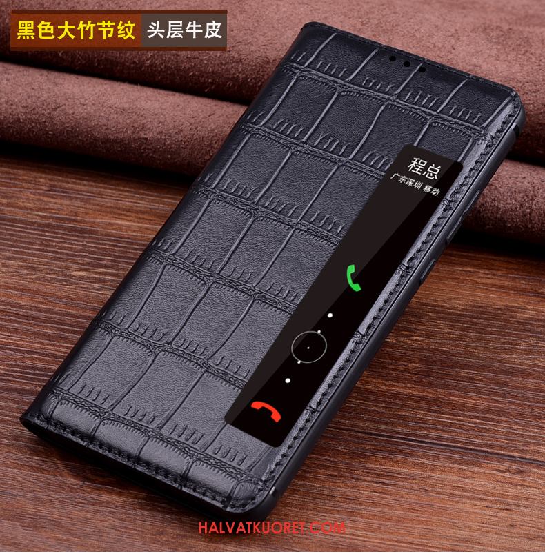 Huawei Mate Rs Kuoret Kukkakuvio Aito Nahka, Huawei Mate Rs Kuori Suojaus Horrostila Braun