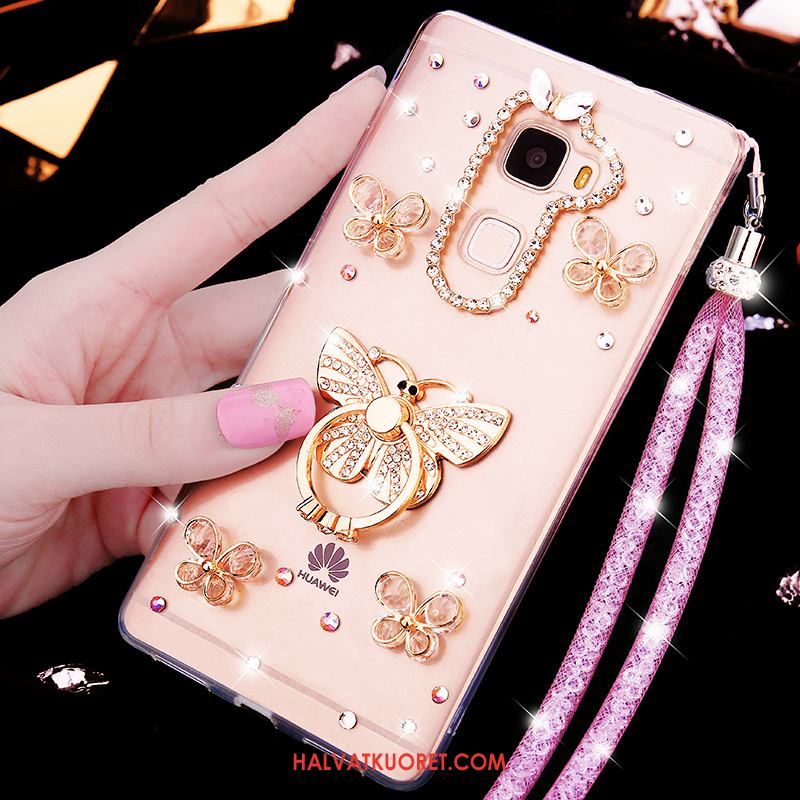 Huawei Mate S Kuoret Rhinestone Inlay Puhelimen Läpinäkyvä, Huawei Mate S Kuori Murtumaton