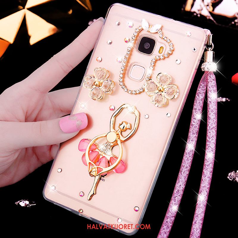 Huawei Mate S Kuoret Rhinestone Inlay Puhelimen Läpinäkyvä, Huawei Mate S Kuori Murtumaton