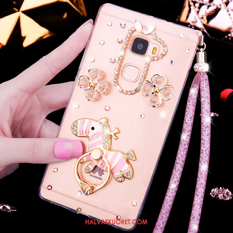 Huawei Mate S Kuoret Rhinestone Inlay Puhelimen Läpinäkyvä, Huawei Mate S Kuori Murtumaton