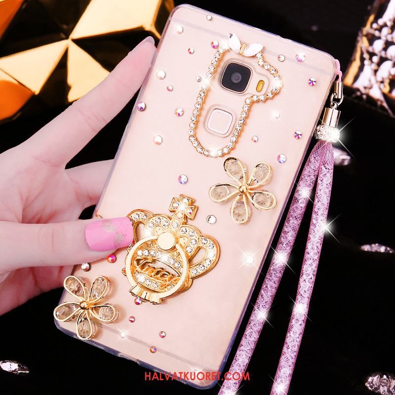 Huawei Mate S Kuoret Rhinestone Inlay Puhelimen Läpinäkyvä, Huawei Mate S Kuori Murtumaton