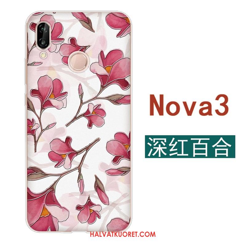 Huawei Nova 3 Kuoret Kiinalainen Tyyli Pesty Suede Sininen, Huawei Nova 3 Kuori Kustannukset Pehmeä Neste