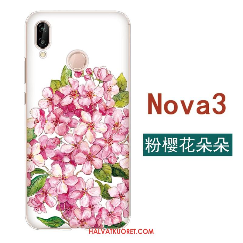 Huawei Nova 3 Kuoret Kiinalainen Tyyli Pesty Suede Sininen, Huawei Nova 3 Kuori Kustannukset Pehmeä Neste