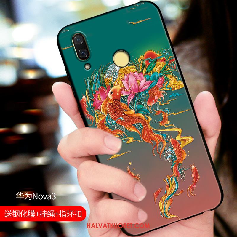 Huawei Nova 3 Kuoret Silikoni Suojaus, Huawei Nova 3 Kuori Puhelimen Ripustettavat Koristeet