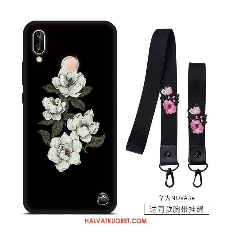 Huawei Nova 3e Kuoret All Inclusive Suuntaus Pesty Suede, Huawei Nova 3e Kuori Kukka Persoonallisuus