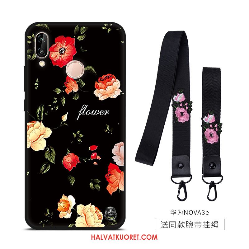 Huawei Nova 3e Kuoret All Inclusive Suuntaus Pesty Suede, Huawei Nova 3e Kuori Kukka Persoonallisuus