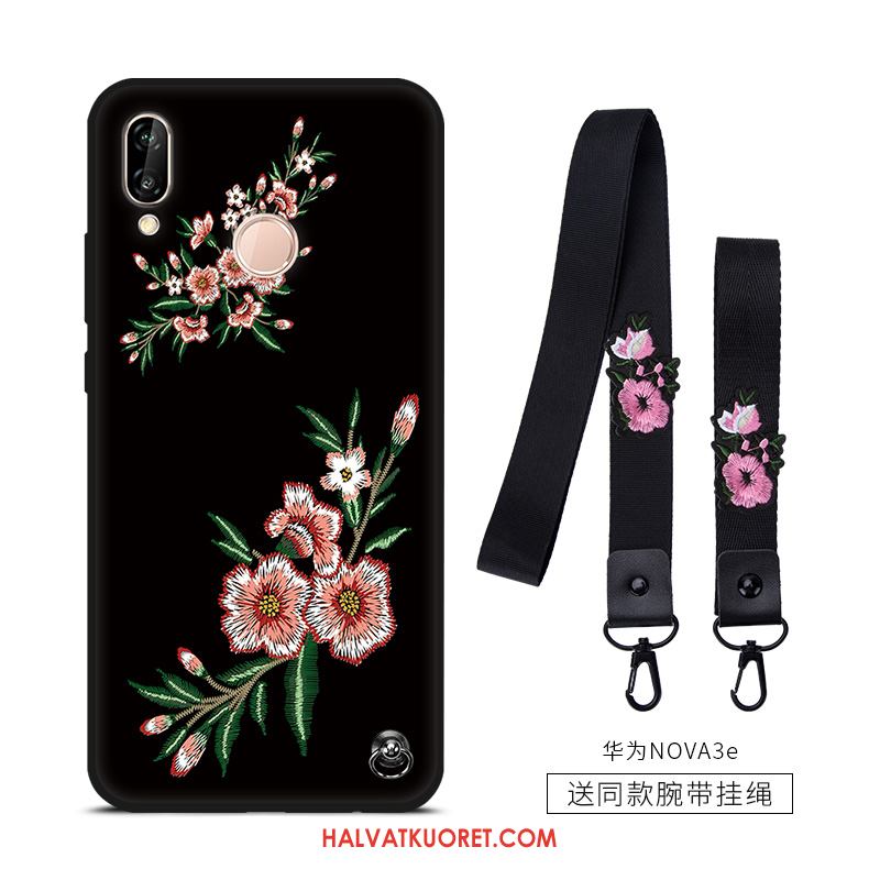 Huawei Nova 3e Kuoret All Inclusive Suuntaus Pesty Suede, Huawei Nova 3e Kuori Kukka Persoonallisuus