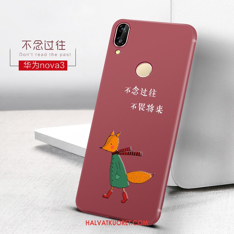 Huawei Nova 3e Kuoret Silikoni Puhelimen Murtumaton, Huawei Nova 3e Kuori Pesty Suede Pieni