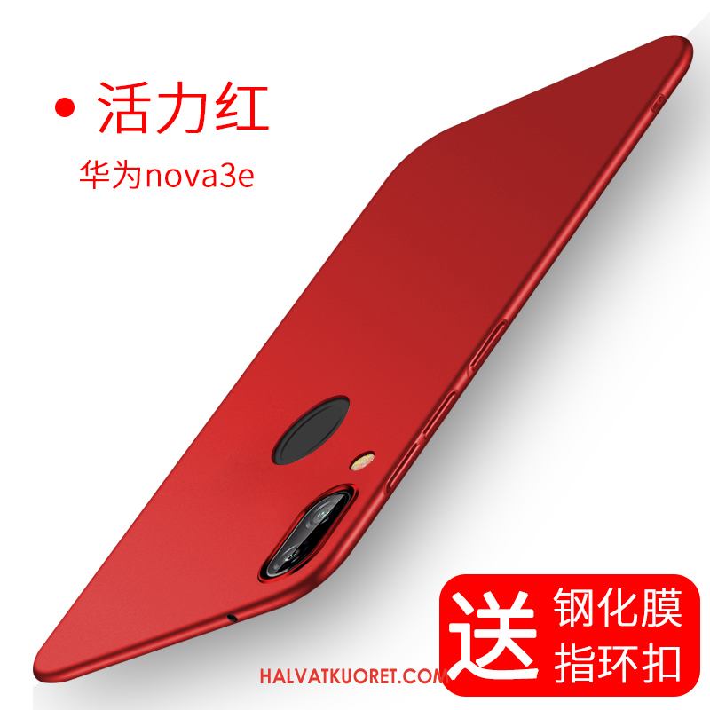 Huawei Nova 3e Kuoret Trendi Pesty Suede Musta, Huawei Nova 3e Kuori Ohut All Inclusive