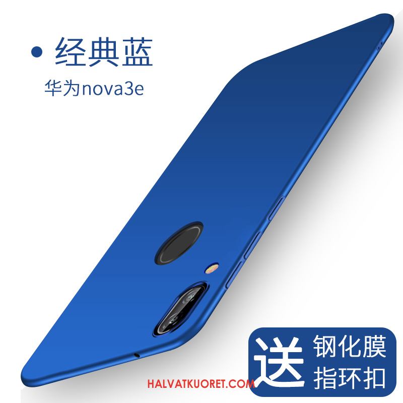 Huawei Nova 3e Kuoret Trendi Pesty Suede Musta, Huawei Nova 3e Kuori Ohut All Inclusive