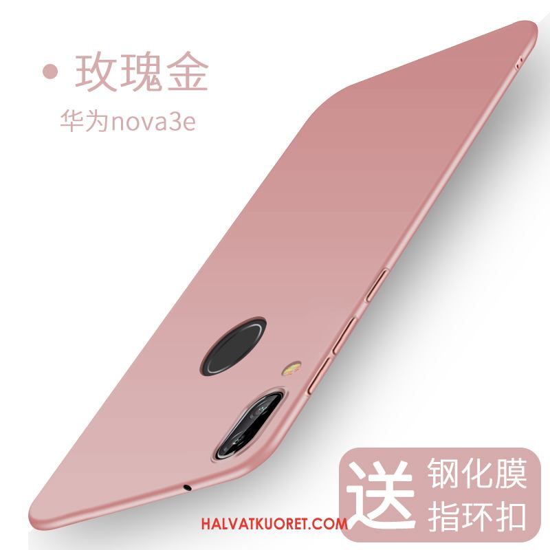 Huawei Nova 3e Kuoret Trendi Pesty Suede Musta, Huawei Nova 3e Kuori Ohut All Inclusive