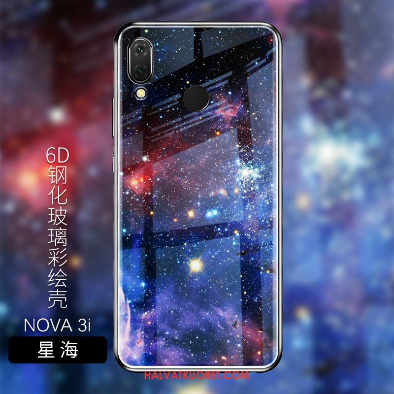 Huawei Nova 3i Kuoret Puhelimen Lasi Sininen, Huawei Nova 3i Kuori Pehmeä Neste Suojaus