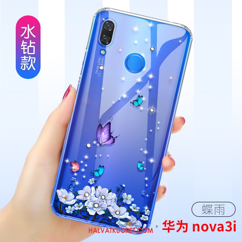 Huawei Nova 3i Kuoret Tide-brändi Silikoni All Inclusive, Huawei Nova 3i Kuori Sininen