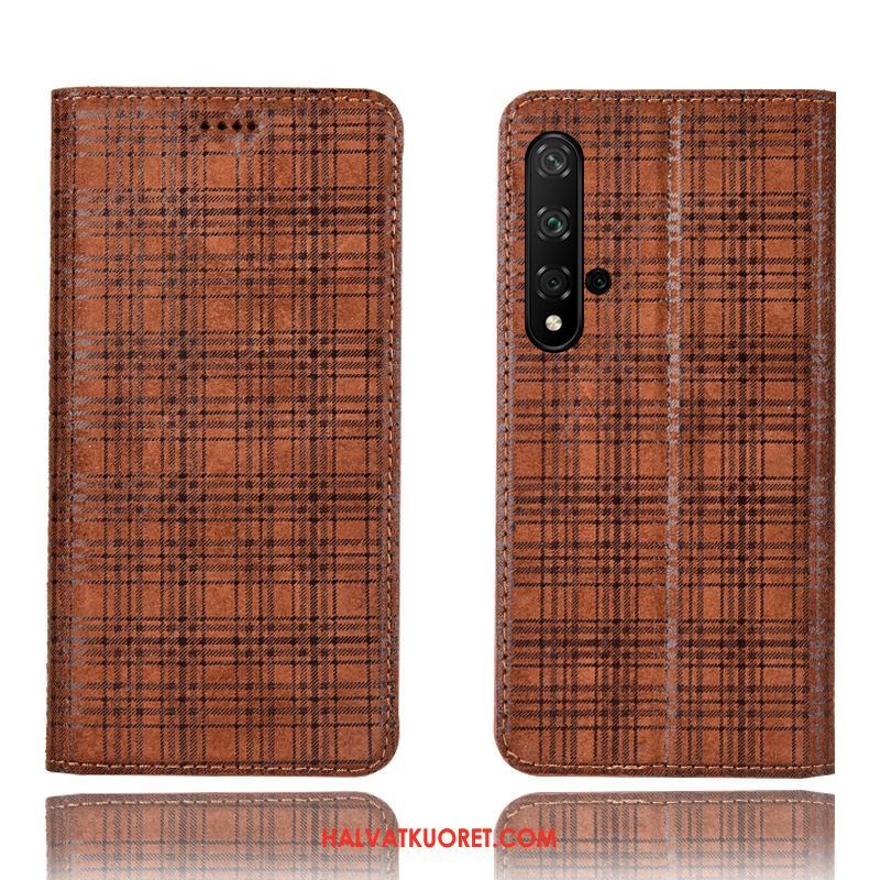 Huawei Nova 5t Kuoret Suojaus Nahkakotelo Punainen, Huawei Nova 5t Kuori Puhelimen