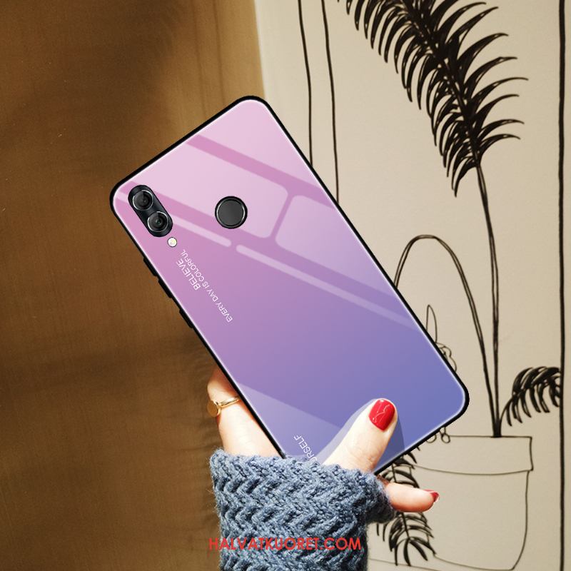 Huawei P Smart 2019 Kuoret Kotelo Karkaisu Sininen, Huawei P Smart 2019 Kuori Puhelimen Murtumaton