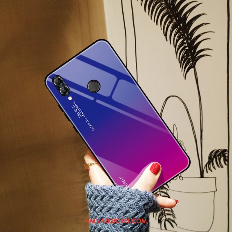 Huawei P Smart 2019 Kuoret Kotelo Karkaisu Sininen, Huawei P Smart 2019 Kuori Puhelimen Murtumaton