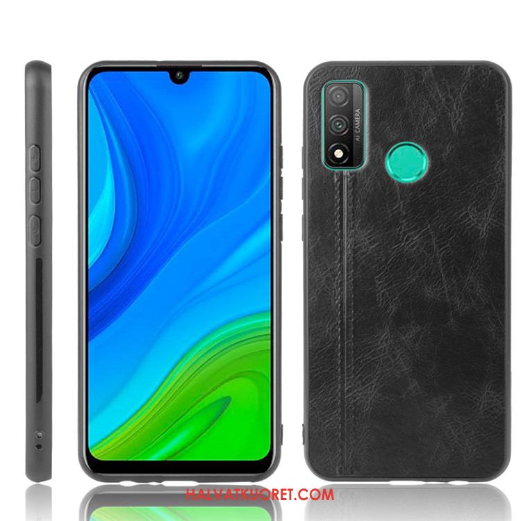 Huawei P Smart 2020 Kuoret Nahka Musta All Inclusive, Huawei P Smart 2020 Kuori Puhelimen