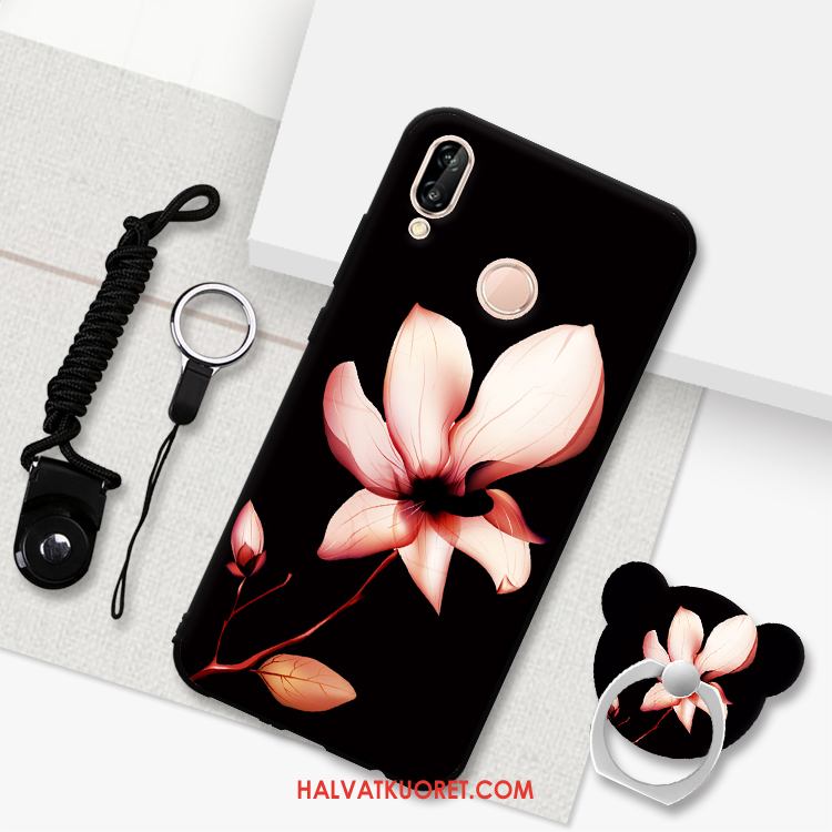 Huawei P Smart+ Kuoret Kotelo Murtumaton Suojaus, Huawei P Smart+ Kuori Jauhe Pesty Suede