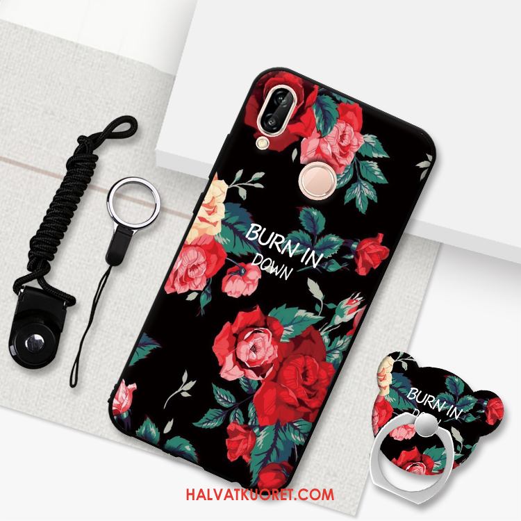 Huawei P Smart+ Kuoret Kotelo Murtumaton Suojaus, Huawei P Smart+ Kuori Jauhe Pesty Suede