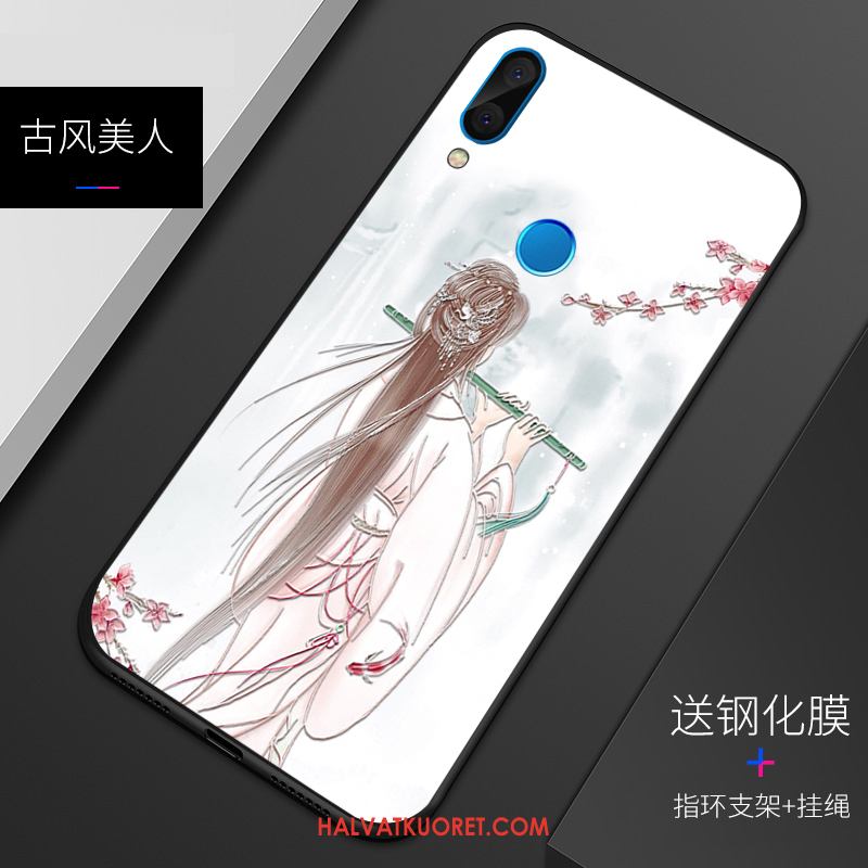 Huawei P Smart+ Kuoret Malli Pesty Suede Kohokuviointi, Huawei P Smart+ Kuori Kotelo Persoonallisuus