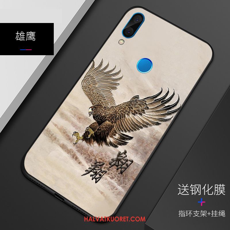 Huawei P Smart+ Kuoret Malli Pesty Suede Kohokuviointi, Huawei P Smart+ Kuori Kotelo Persoonallisuus