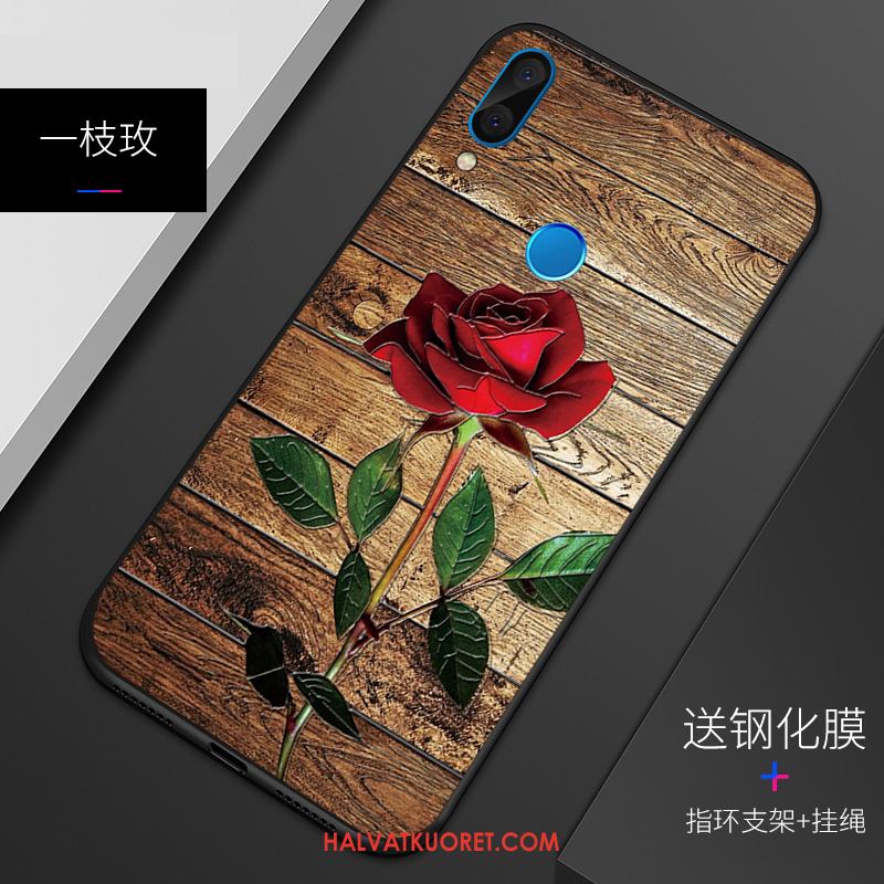 Huawei P Smart+ Kuoret Malli Pesty Suede Kohokuviointi, Huawei P Smart+ Kuori Kotelo Persoonallisuus