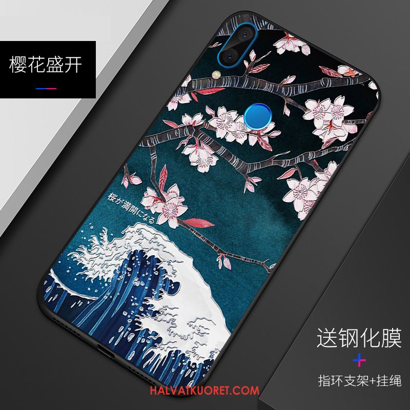 Huawei P Smart+ Kuoret Malli Pesty Suede Kohokuviointi, Huawei P Smart+ Kuori Kotelo Persoonallisuus