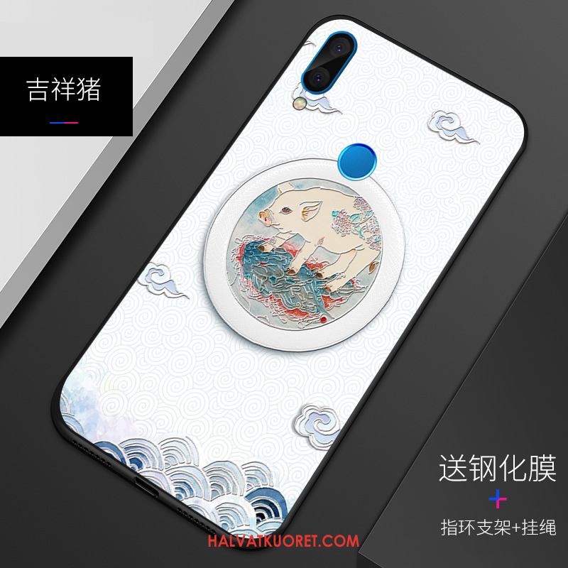 Huawei P Smart+ Kuoret Malli Pesty Suede Kohokuviointi, Huawei P Smart+ Kuori Kotelo Persoonallisuus