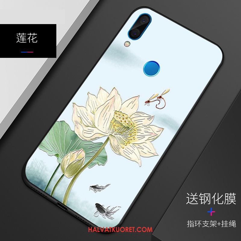 Huawei P Smart+ Kuoret Malli Pesty Suede Kohokuviointi, Huawei P Smart+ Kuori Kotelo Persoonallisuus