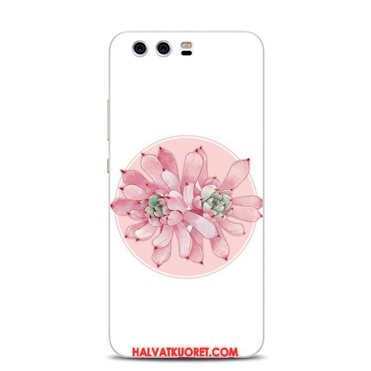 Huawei P10 Plus Kuoret Jauhe Silikoni Kohokuviointi, Huawei P10 Plus Kuori Persikankukka Rengas