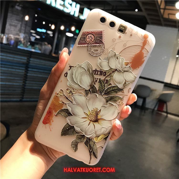 Huawei P10 Plus Kuoret Kotelo Luova Kukka, Huawei P10 Plus Kuori Murtumaton Kohokuviointi