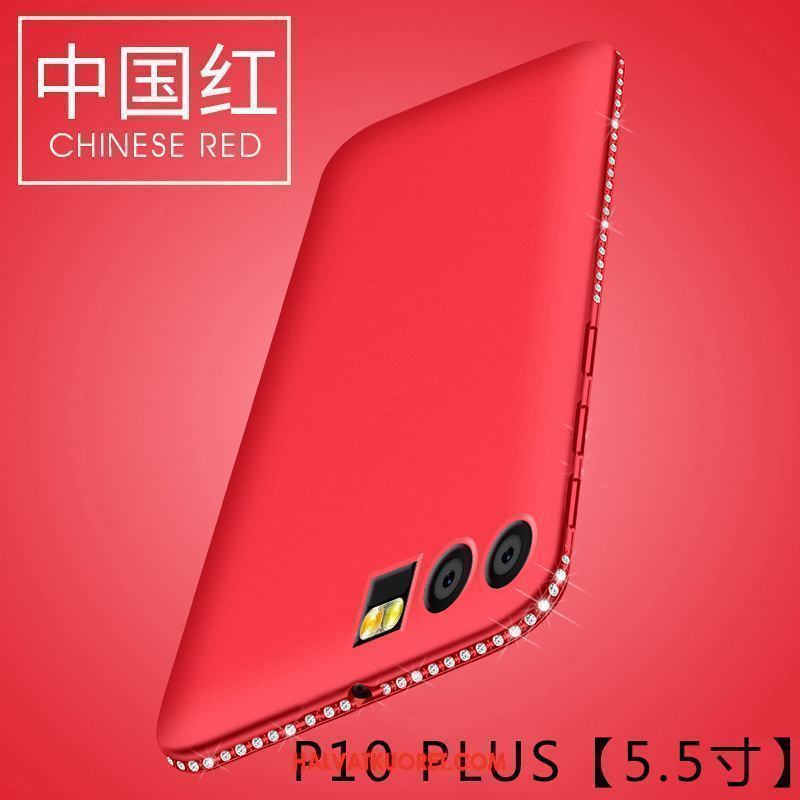 Huawei P10 Plus Kuoret Luova Punainen Ohut, Huawei P10 Plus Kuori Ultra Pesty Suede