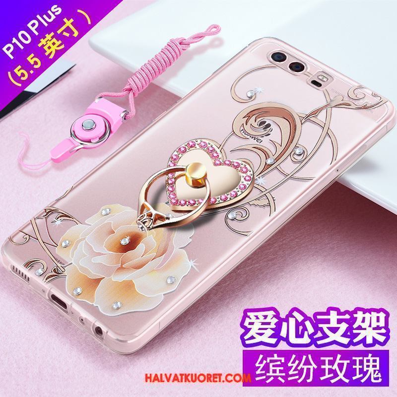 Huawei P10 Plus Kuoret Pinkki Kohokuviointi All Inclusive, Huawei P10 Plus Kuori Murtumaton Strassi