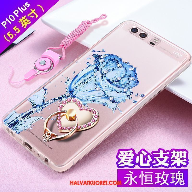 Huawei P10 Plus Kuoret Pinkki Kohokuviointi All Inclusive, Huawei P10 Plus Kuori Murtumaton Strassi