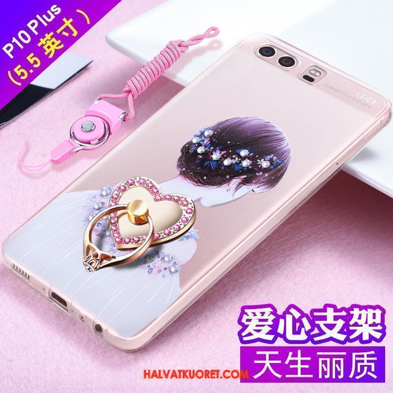 Huawei P10 Plus Kuoret Pinkki Kohokuviointi All Inclusive, Huawei P10 Plus Kuori Murtumaton Strassi