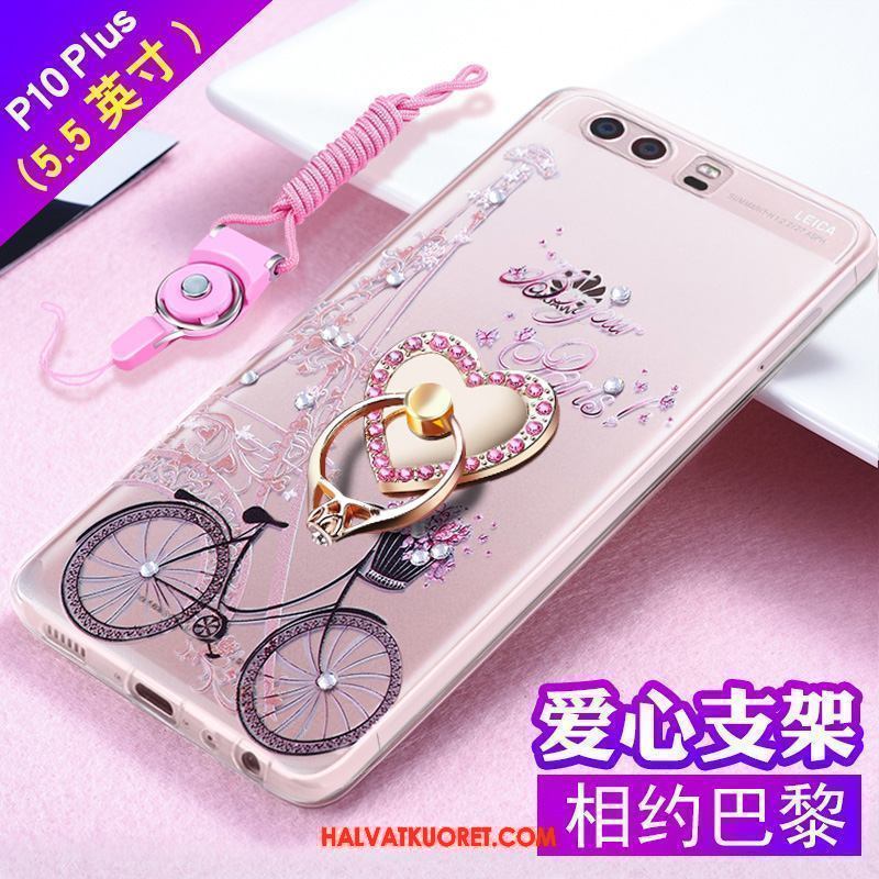 Huawei P10 Plus Kuoret Pinkki Kohokuviointi All Inclusive, Huawei P10 Plus Kuori Murtumaton Strassi