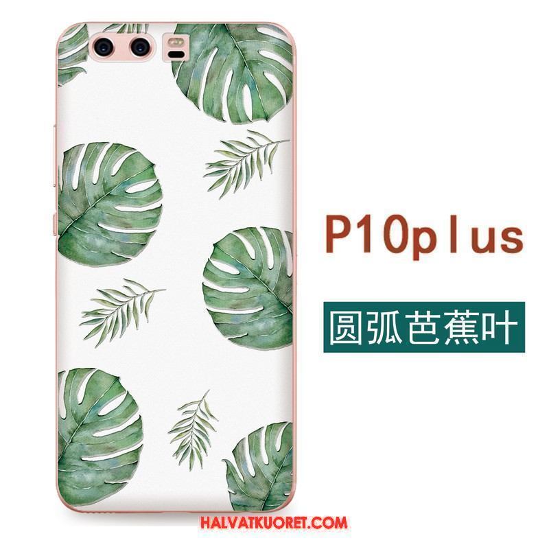 Huawei P10 Plus Kuoret Silikoni Kukkia Taide, Huawei P10 Plus Kuori Vihreä Ripustettavat Koristeet