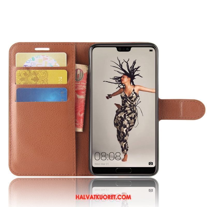 Huawei P20 Kuoret Kotelo Nahkakotelo Puhelimen, Huawei P20 Kuori Simpukka Braun