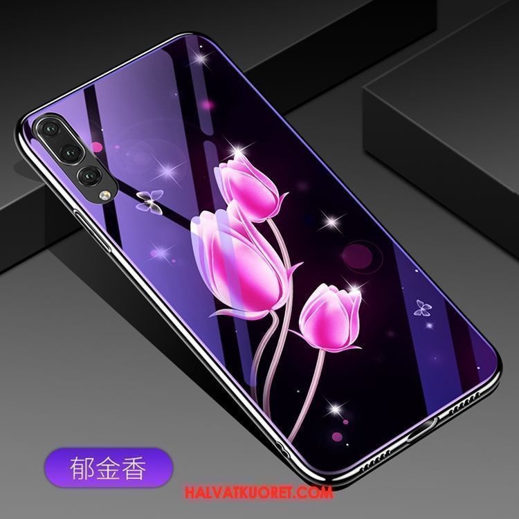 Huawei P20 Kuoret Violetti Lasi Luova, Huawei P20 Kuori Trendi