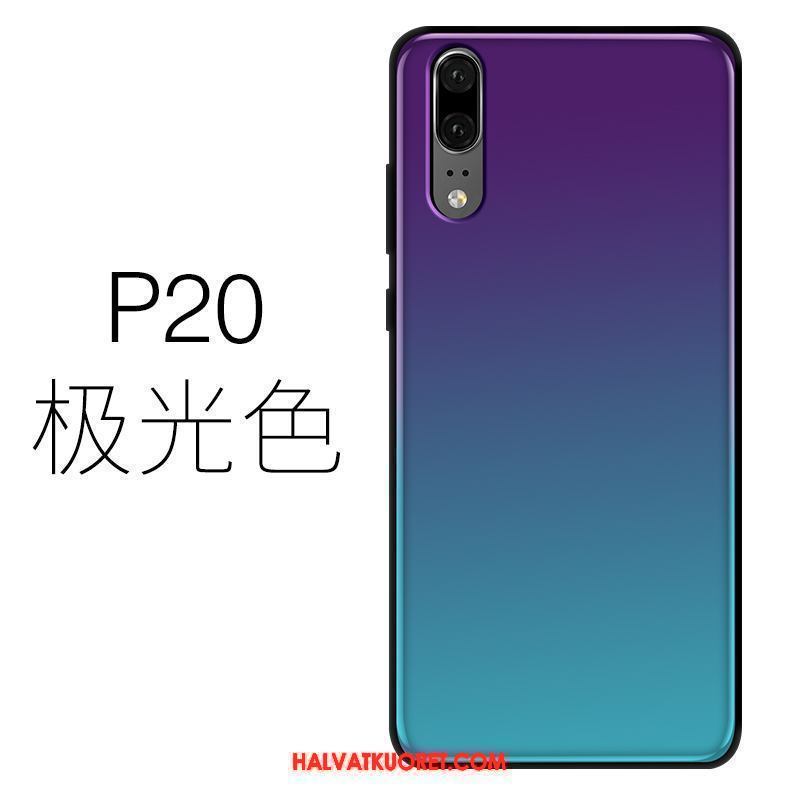 Huawei P20 Kuoret Violetti Vaalean, Huawei P20 Kuori Ohut Vihreä