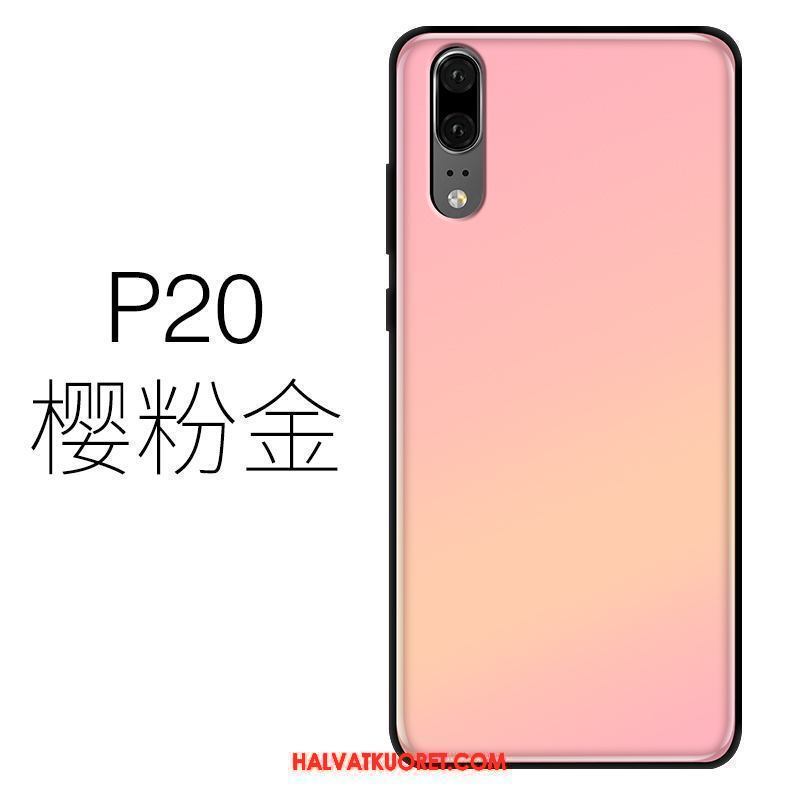 Huawei P20 Kuoret Violetti Vaalean, Huawei P20 Kuori Ohut Vihreä